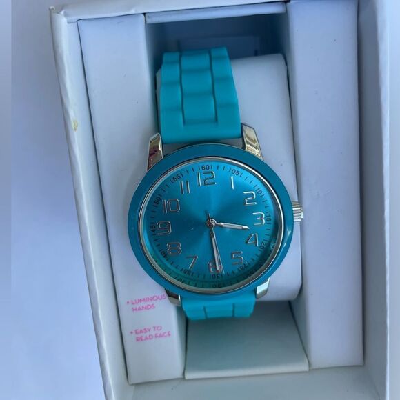 NWT Teal Watch, silicone band, Xhilaration brand - Picture 2 of 3